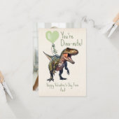 Carte Photo de la Saint-Valentin de la classe verte Dino (Devant/Arrière en situation)