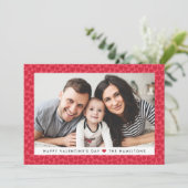 Carte photo de la Saint Valentin des Coeurs rouges (Debout devant)