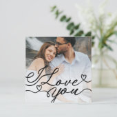 Carte photo de la Saint-Valentin 'Je t'aime' (Debout devant)