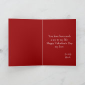 Carte Photo de la Saint-Valentin romantique rouge joyeus (Intérieur)