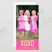 Carte photo de la Saint Valentin XOXO (Devant / Derrière)