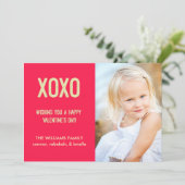 Carte photo de la Saint Valentin XOXO (Debout devant)