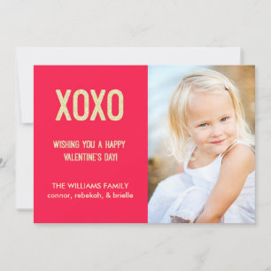 Carte photo de la Saint Valentin XOXO