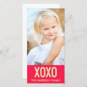 Carte photo de la Saint Valentin XOXO (Devant / Derrière)