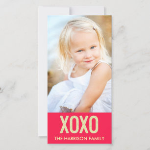 Carte photo de la Saint Valentin XOXO