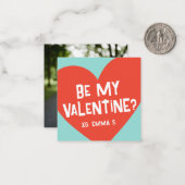 Carte photo de la salle de classe moderne Red Hear (Devant/Arrière en situation)