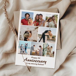 Carte Photo de l'anniversaire du mariage Collage perso
