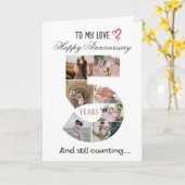 carte photo de l'anniversaire du Mariage de 5 ans (Fleur jaune)