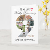 carte photo de l'anniversaire du Mariage de 9 ans (Fleur jaune)