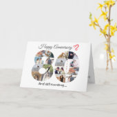 Carte photo de l'anniversaire du Mariage de quatre (Fleur jaune)