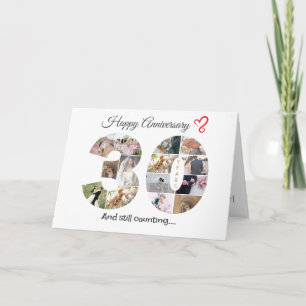 Carte photo de l'anniversaire du Mariage de trente