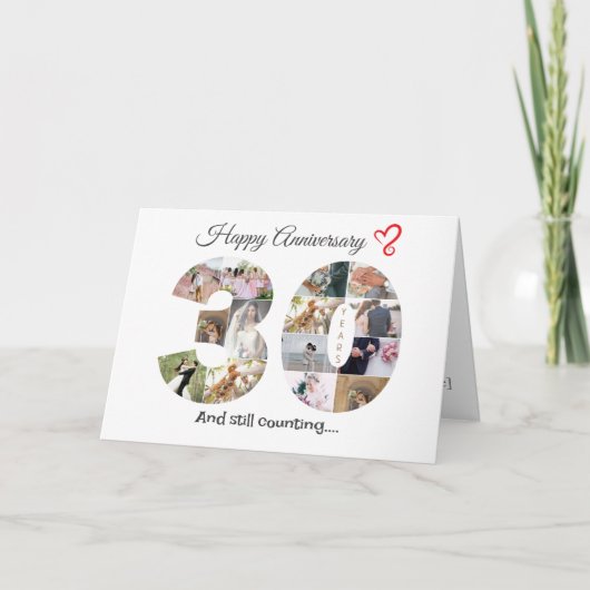 Carte photo de l'anniversaire du Mariage de trente (Devant)