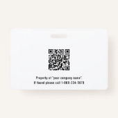 Carte photo de l'école ou de l'entreprise Badge ja (Dos)