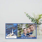 Carte photo de l'église de Noël Neige (Debout devant)