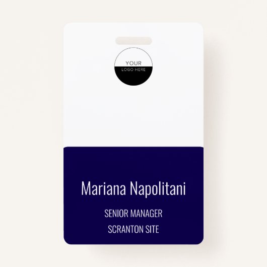 Carte photo de l'employé de la Marine Badge de séc (Devant)