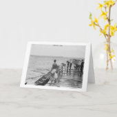 Carte Photo de l'équipe d'aviron de Stanford (Fleur jaune)