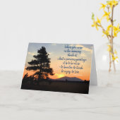 Carte Photo de lever de soleil Citation Inspirante Intér (Fleur jaune)