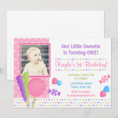 Carte photo de l'invitation 5x7 d'anniversaire de (Devant / Derrière)