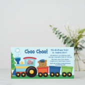 Carte photo de l'invitation à la fête d'anniversai (Debout devant)