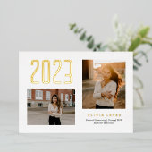 Carte photo de l'invitation à l'obtention du diplô (Debout devant)