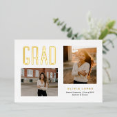 Carte photo de l'invitation à l'obtention du diplô (Debout devant)