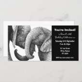 Carte photo de l'invitation d'anniversaire des élé (Devant / Derrière)