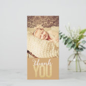 Carte photo de l'Merci des bébés filles (Debout devant)