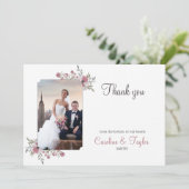 Carte photo de l'Merci en fleurs de ranch (Debout devant)