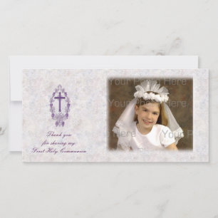 Carte photo de l'Merci religieux croisé pourpre