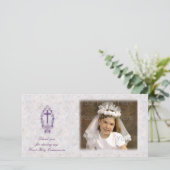 Carte photo de l'Merci religieux croisé pourpre (Debout devant)