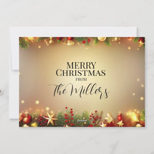 Carte photo de l'ornement de Noël (Dos)