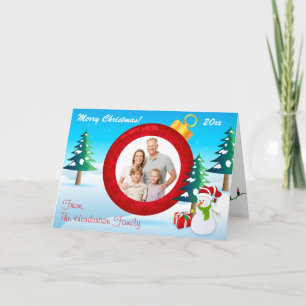Carte photo de l'ornement de Noël personnalisé 5