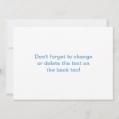 Carte Photo de l'oubli-moi-non en bleu (Dos)