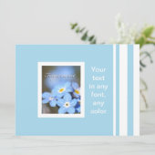 Carte Photo de l'oubli-moi-non en bleu (Debout devant)