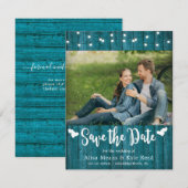 Carte photo de lumières de chaîne en bois de grang (Devant / Derrière)