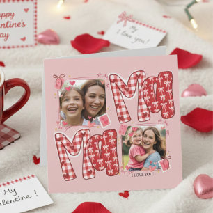 Carte Photo de maman et enfant pour la Saint-Valentin à