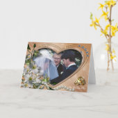 Carte photo de mariage (Fleur jaune)