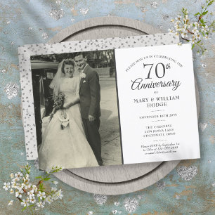 Carte photo de mariage avec confettis en forme de