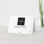 Carte Photo de mariage de Baker B&W (Dos)