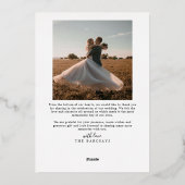 Carte photo de Mariage de coeur de script minimali (Verso)