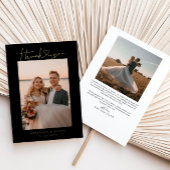 Carte photo de Mariage de coeur de script minimali