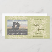 Carte photo de Mariage de fleurs d'antiquité (Devant / Derrière)