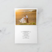 Carte photo de Mariage de script de Merci simple e (Intérieur)