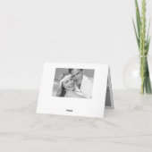 Carte photo de Mariage de script de Merci simple e (Dos)