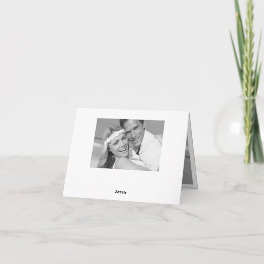 Carte photo de Mariage de script de Merci simple e (Dos)