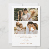 Carte Photo de Mariés Moderne avec Arche de Fêtes (Dos)