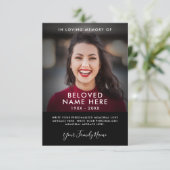 Carte photo de mémoire Merci funéraire Sympathy (Debout devant)