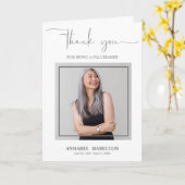 Carte photo de Merci à porte-bélier classique (Fleur jaune)