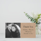 Carte photo de Merci Burlap moyen (Debout devant)