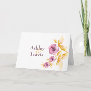 Carte photo de Merci d'aquarelle de Plumrose